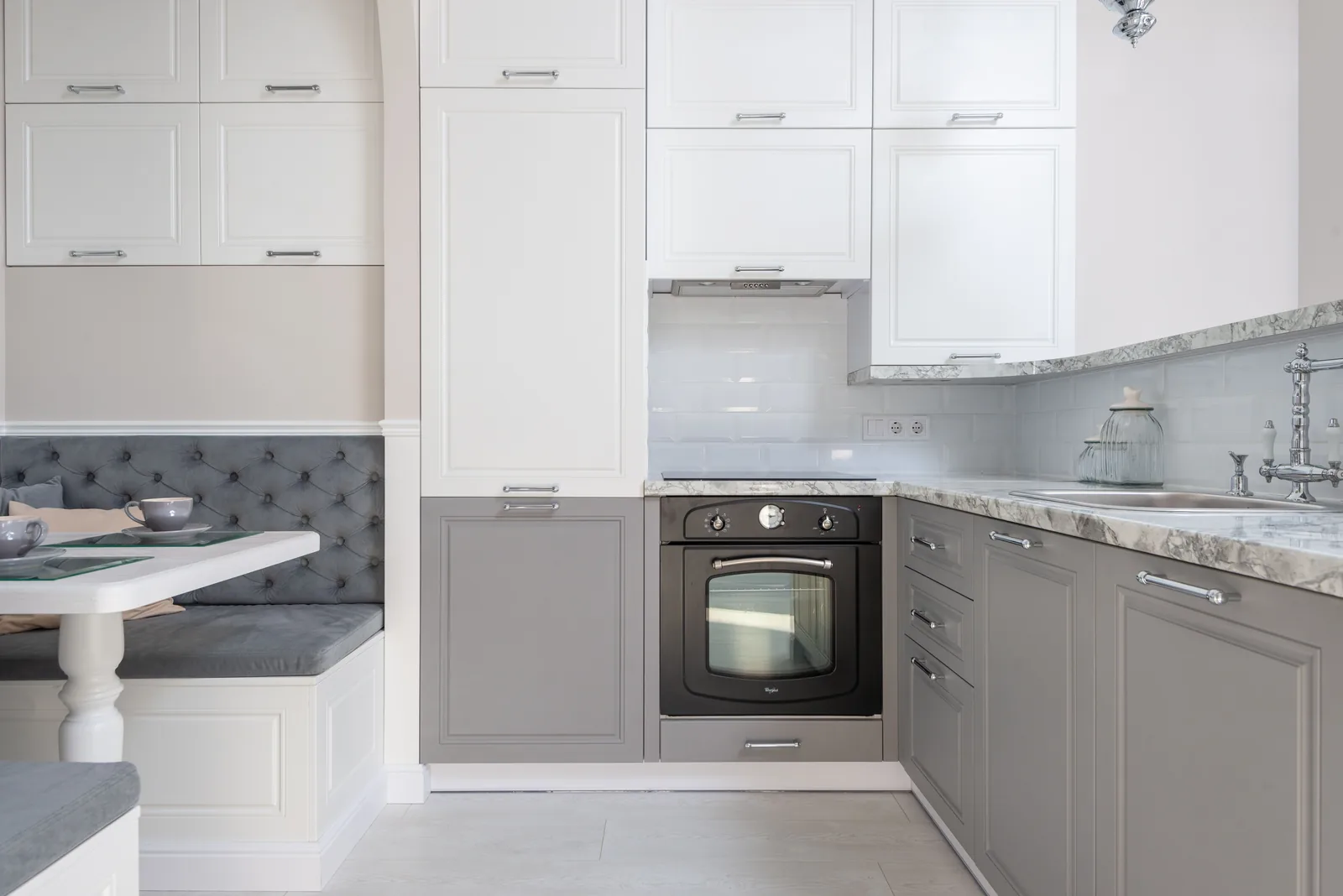 Practical kitchen with bench space, storage and durable easy-clean surfaces